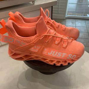 Just So So 41 Women's Walking / Running shoes.  Orange / Pink  - Size 9.5.